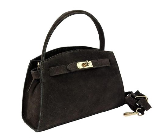 Купить Сумка классическая небольшая замшевая Firenze Italy  F-IT-8877DB, фото , изображение 3, характеристики, отзывы