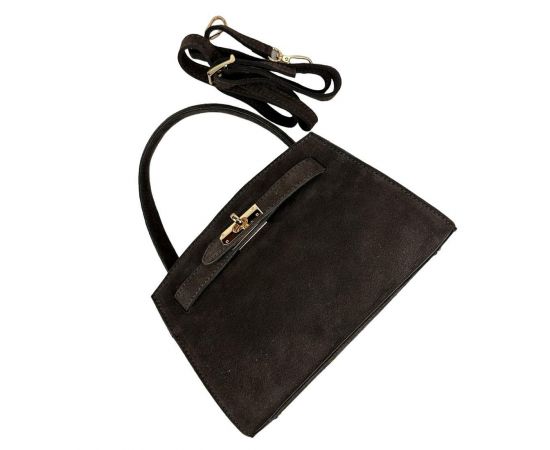 Купить Сумка классическая небольшая замшевая Firenze Italy  F-IT-8877DB, фото , изображение 7, характеристики, отзывы