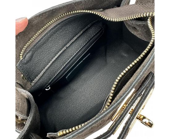 Купить Сумка классическая небольшая замшевая Firenze Italy  F-IT-8877DB, фото , изображение 8, характеристики, отзывы