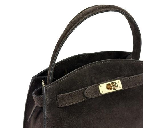 Купить Сумка классическая небольшая замшевая Firenze Italy  F-IT-8877DB, фото , изображение 10, характеристики, отзывы