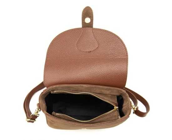 Купить Маленькое кроссбоди с круглым клапаном на застежке Firenze Italy F-IT-9876C, фото , изображение 2, характеристики, отзывы