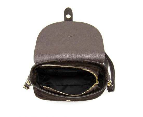 Купить Маленькое кроссбоди с круглым клапаном на застежке Firenze Italy F-IT-9876DB, фото , изображение 2, характеристики, отзывы