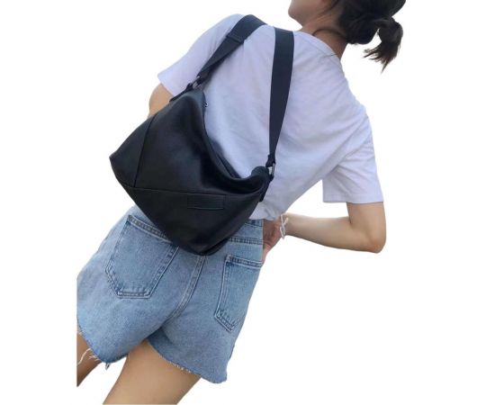 Купить Кожаная женская сумка через черное плечо UnaBorsetta NB2-3401A, фото , изображение 8, характеристики, отзывы