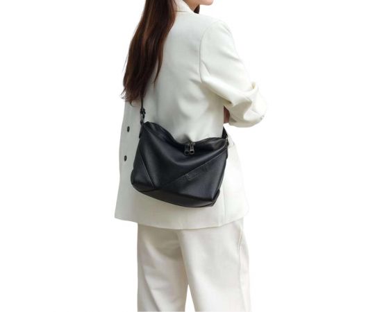 Купить Кожаная женская сумка через черное плечо UnaBorsetta NB2-3401A, фото , изображение 9, характеристики, отзывы