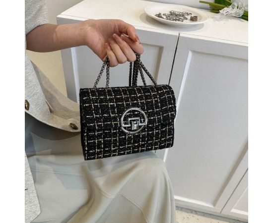 Купить Маленькая твидовая сумочка на цепочке Lilly P2-1520A, фото , изображение 4, характеристики, отзывы