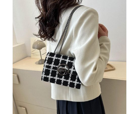 Купить Маленькая твидовая сумочка на цепочке Lilly P2-1520AW, фото , изображение 3, характеристики, отзывы
