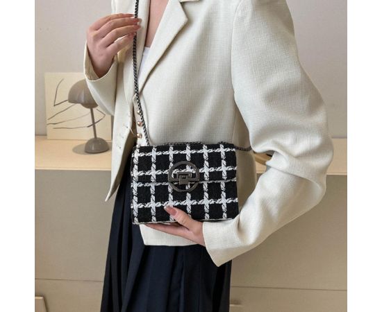 Купить Маленькая твидовая сумочка на цепочке Lilly P2-1520AW, фото , изображение 4, характеристики, отзывы
