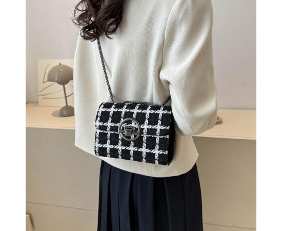 Купить Маленькая твидовая сумочка на цепочке Lilly P2-1520AW, фото , изображение 5, характеристики, отзывы