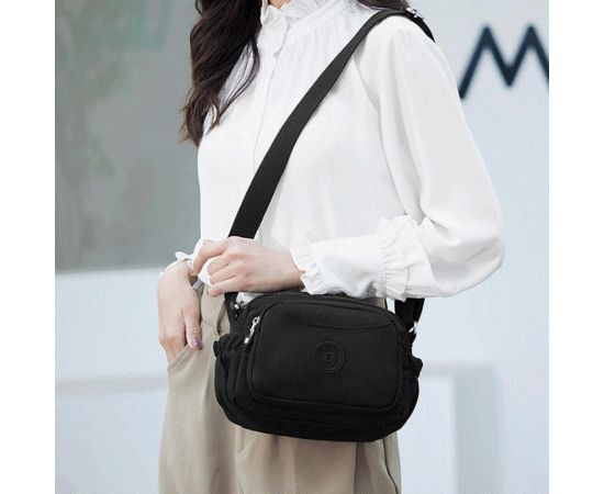 Придбати Маленькое женское кроссбоди текстиль черное Confident WT1-683A, image , зображення 2, характеристики, відгуки