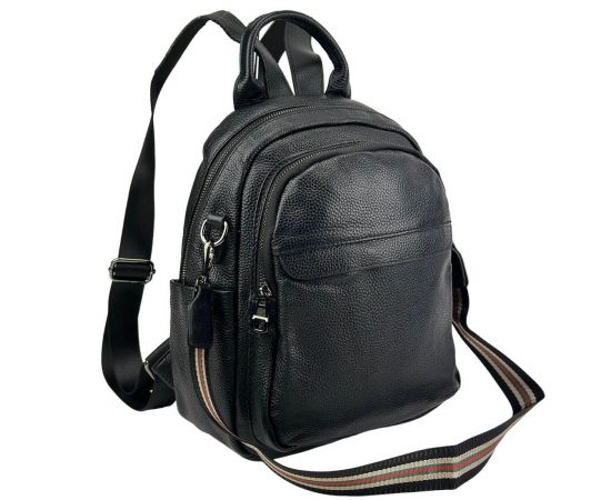 Придбати Женский кожаный черный рюкзак Olivia Leather F-FL-NWBP27-8061A, image , характеристики, відгуки