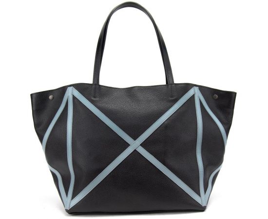 Купить Женский кожаный шоппер с акцентными голубыми швамиTavinchi CH-4835ABL-FL, фото , характеристики, отзывы