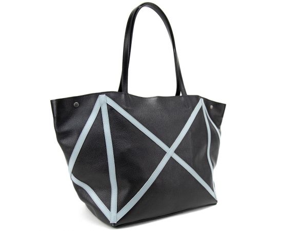 Купить Женский кожаный шоппер с акцентными голубыми швамиTavinchi CH-4835ABL-FL, фото , изображение 6, характеристики, отзывы