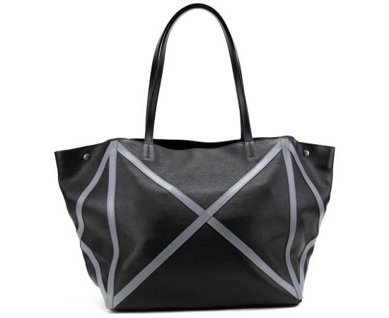 Купить Женский кожаный шоппер с акцентными серыми швамиTavinchi CH-4835AG-FL, фото , характеристики, отзывы