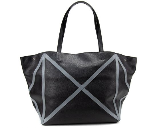 Купить Женский кожаный шоппер с акцентными серыми швамиTavinchi CH-4835AG-FL, фото , изображение 3, характеристики, отзывы