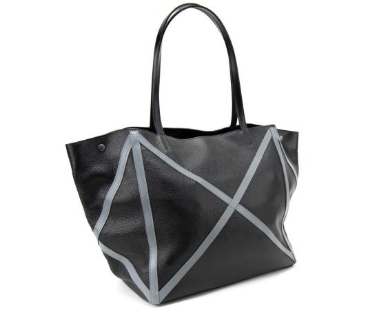 Купить Женский кожаный шоппер с акцентными серыми швамиTavinchi CH-4835AG-FL, фото , изображение 5, характеристики, отзывы