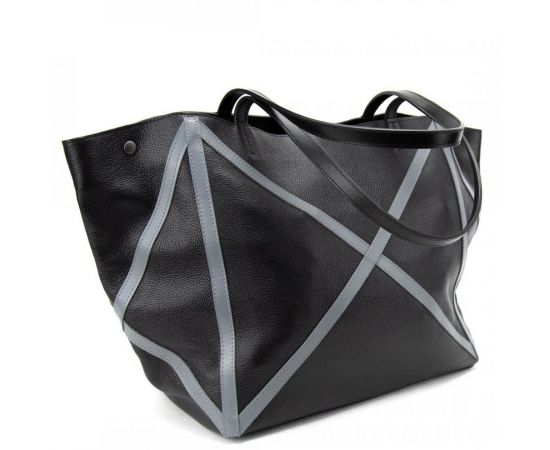 Купить Женский кожаный шоппер с акцентными серыми швамиTavinchi CH-4835AG-FL, фото , изображение 7, характеристики, отзывы