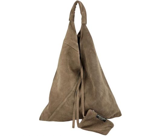 Купить Сумка-шоппер коричневая замшевая большая Firenze Italy F-IT-7625C-D, фото , изображение 3, характеристики, отзывы