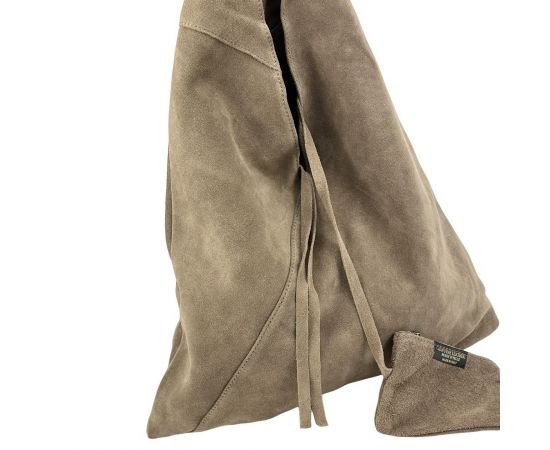 Купить Сумка-шоппер коричневая замшевая большая Firenze Italy F-IT-7625C-D, фото , изображение 5, характеристики, отзывы