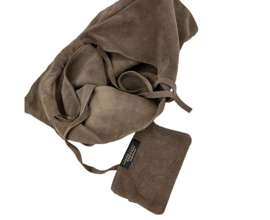 Купить Сумка-шоппер коричневая замшевая большая Firenze Italy F-IT-7625C-D, фото , изображение 6, характеристики, отзывы