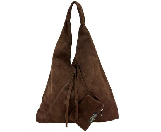 Купить Сумка-шоппер шоколадного цвета замшевая большая Firenze Italy F-IT-7625DB-D, фото , характеристики, отзывы