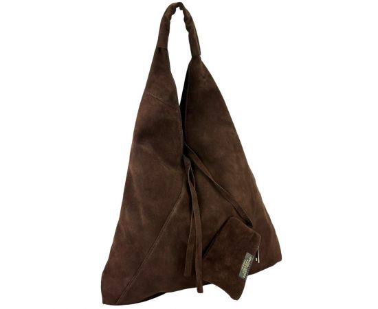 Купить Сумка-шоппер шоколадного цвета замшевая большая Firenze Italy F-IT-7625DB-D, фото , изображение 3, характеристики, отзывы