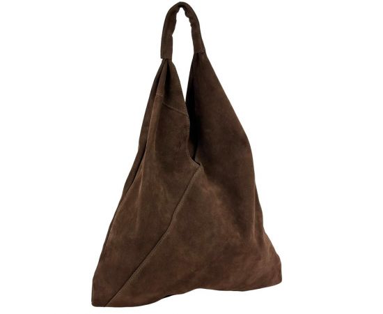 Купить Сумка-шоппер шоколадного цвета замшевая большая Firenze Italy F-IT-7625DB-D, фото , изображение 4, характеристики, отзывы