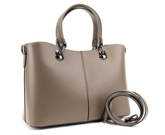 Купить Темно-бежевая кожаная женская сумка средних размеров Firenze Italy F-IT-7627DB, фото , характеристики, отзывы