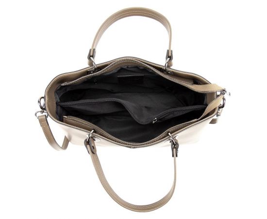 Купить Темно-бежевая кожаная женская сумка средних размеров Firenze Italy F-IT-7627DB, фото , изображение 2, характеристики, отзывы