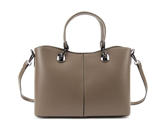 Купить Темно-бежевая кожаная женская сумка средних размеров Firenze Italy F-IT-7627DB, фото , изображение 3, характеристики, отзывы