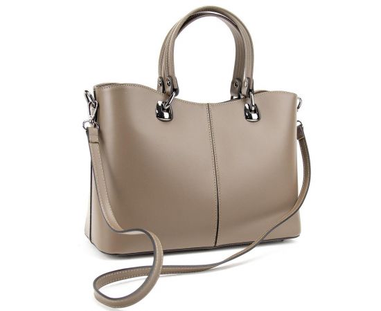 Купить Темно-бежевая кожаная женская сумка средних размеров Firenze Italy F-IT-7627DB, фото , изображение 6, характеристики, отзывы