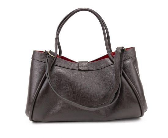 Придбати Кожаная большая сумка шоколадного цвета Firenze Italy F-IT-7641DB, image , зображення 5, характеристики, відгуки