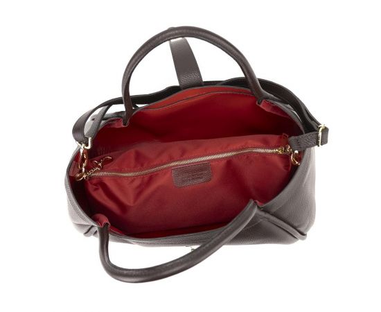 Придбати Кожаная большая сумка шоколадного цвета Firenze Italy F-IT-7641DB, image , зображення 6, характеристики, відгуки