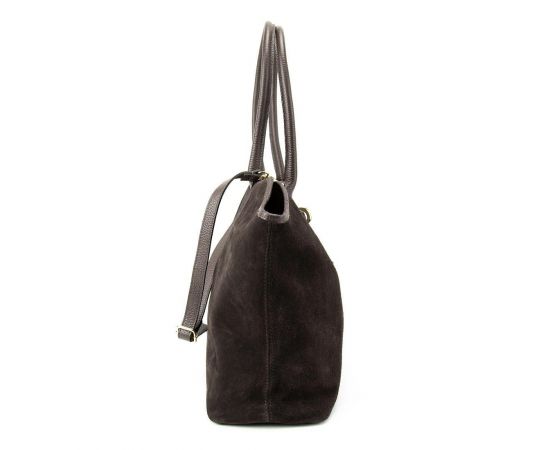 Купить Темно-коричневая замшевая женская сумка Firenze Italy F-IT-7667DB, фото , изображение 3, характеристики, отзывы