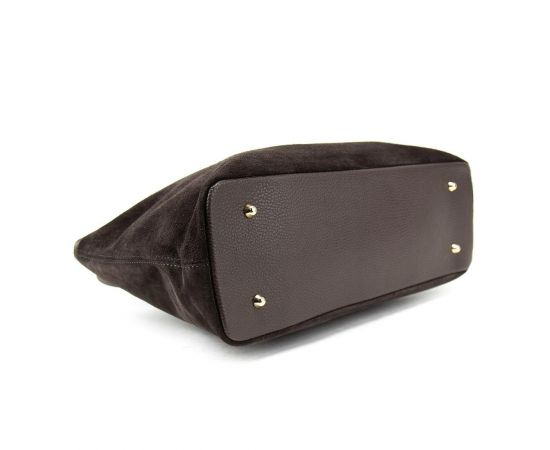 Купить Темно-коричневая замшевая женская сумка Firenze Italy F-IT-7667DB, фото , изображение 5, характеристики, отзывы