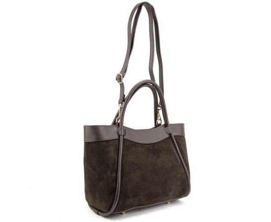 Придбати Замшева жіноча сумка з шкіряною вставкою Firenze Italy F-IT-7668DB, image , зображення 6, характеристики, відгуки