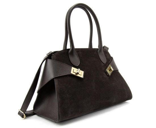 Купить Сумка женская классическая небольшая замшевая Firenze Italy F-IT-7688-1DB-S, фото , изображение 3, характеристики, отзывы