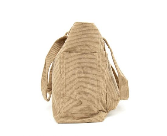 Купить Вельветовый вместительный бежевий шоппер Lilly P2-1468B, фото , изображение 7, характеристики, отзывы