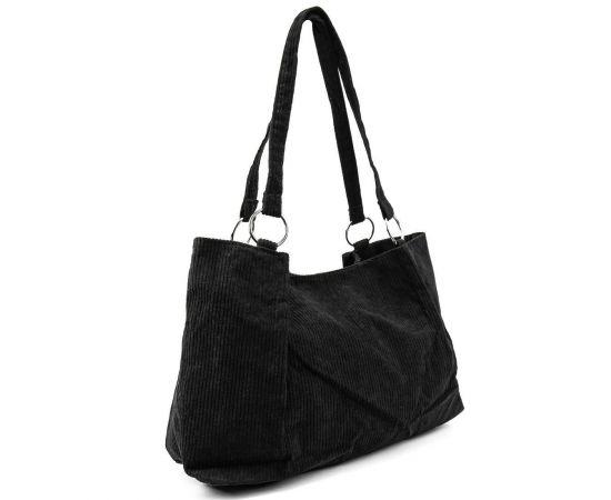 Купить Вельветовая женская сумка черная Lilly P4-1555A, фото , изображение 9, характеристики, отзывы