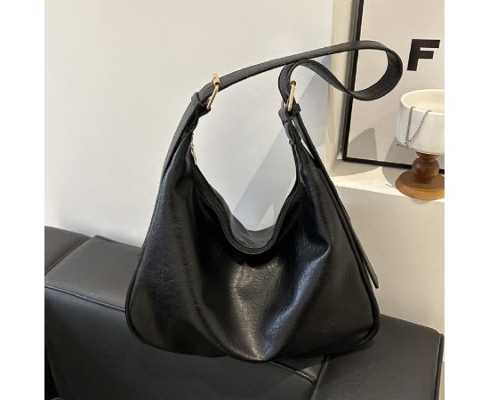 Купить Шоппер большой из эко-кожи черный Lilly P4-6495A, фото , характеристики, отзывы
