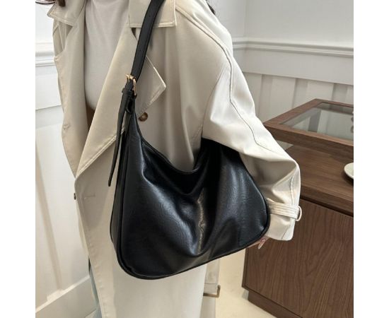 Купить Шоппер большой из эко-кожи черный Lilly P4-6495A, фото , изображение 5, характеристики, отзывы
