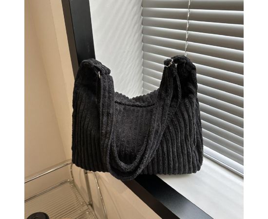 Купить Вельветовая женская сумка черная Lilly P4-8298A, фото , характеристики, отзывы