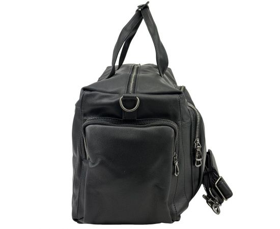 Купить Дорожная сумка кожанная черная Tiding Bag 2081A, фото , изображение 4, характеристики, отзывы