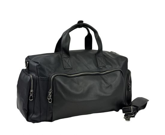 Купить Дорожная сумка кожанная черная Tiding Bag 2081A, фото , изображение 8, характеристики, отзывы