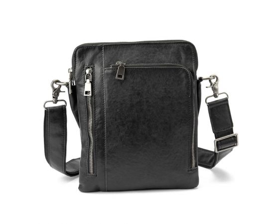 Купить Месенджер класичний черний в гладкой кожеі Tiding Bag 8009A, фото , изображение 3, характеристики, отзывы