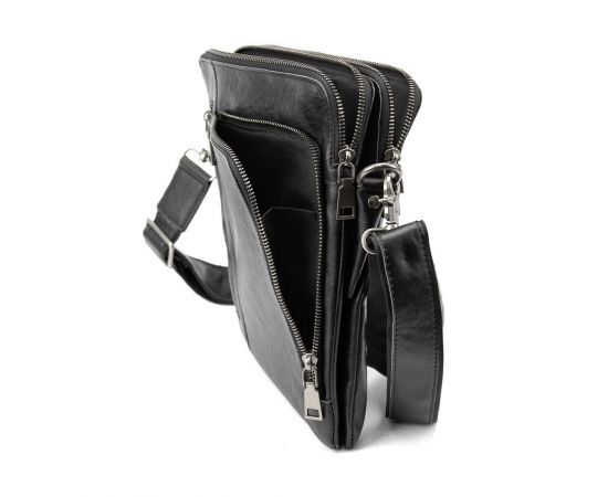 Купить Месенджер класичний черний в гладкой кожеі Tiding Bag 8009A, фото , изображение 8, характеристики, отзывы