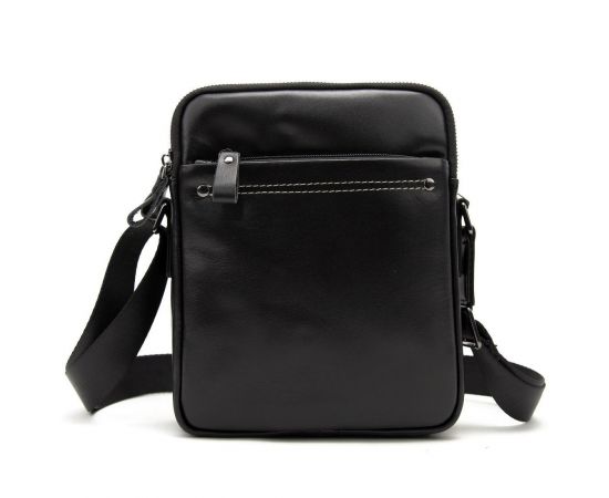 Купить Мессенджер кожанный черный Tiding Bag 8713A, фото , изображение 3, характеристики, отзывы