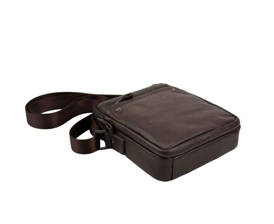 Придбати Мессенджер кожаный коричневый Tiding Bag 8713C, image , зображення 6, характеристики, відгуки