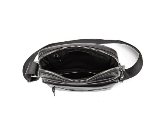 Придбати Месенджер класичний в гладкій шкірі чорний Tiding Bag 8717A-1, image , зображення 2, характеристики, відгуки