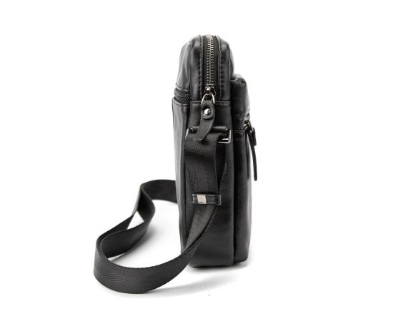 Придбати Месенджер класичний в гладкій шкірі чорний Tiding Bag 8717A-1, image , зображення 4, характеристики, відгуки