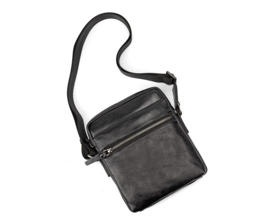 Придбати Месенджер класичний в гладкій шкірі чорний Tiding Bag 8717A-1, image , зображення 5, характеристики, відгуки